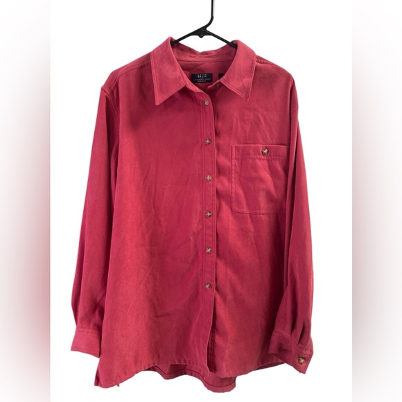 Crazy horse button down long sleeve shacket flannel - Picture 1 of 4